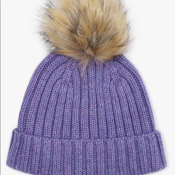 ‘SALE’ BRAND NEW J Crew Ribbed Beanie with Faux-Fur Pom-Pom - Picture 6 of 8